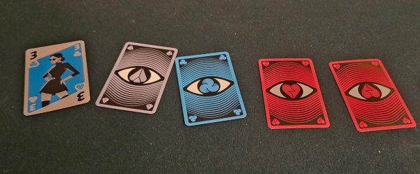 I don't go into this in the main body of the review, but the cards of the previous trick become the next spotlight and suits. Which adds another layer of manipulation!