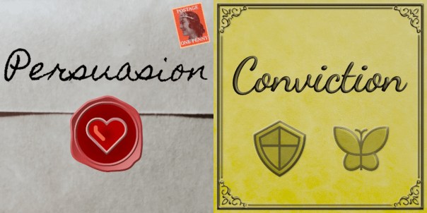 I used the old image for Persuasion because the Hollandspiele version doesn't fit the frame as nicely. In other words, I'm covering up my deficiencies as a graphics guy.