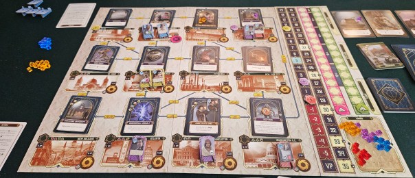 Here's another pain point: Why are the cities connected on the card market rather than the city spaces? This is always confusing during play.